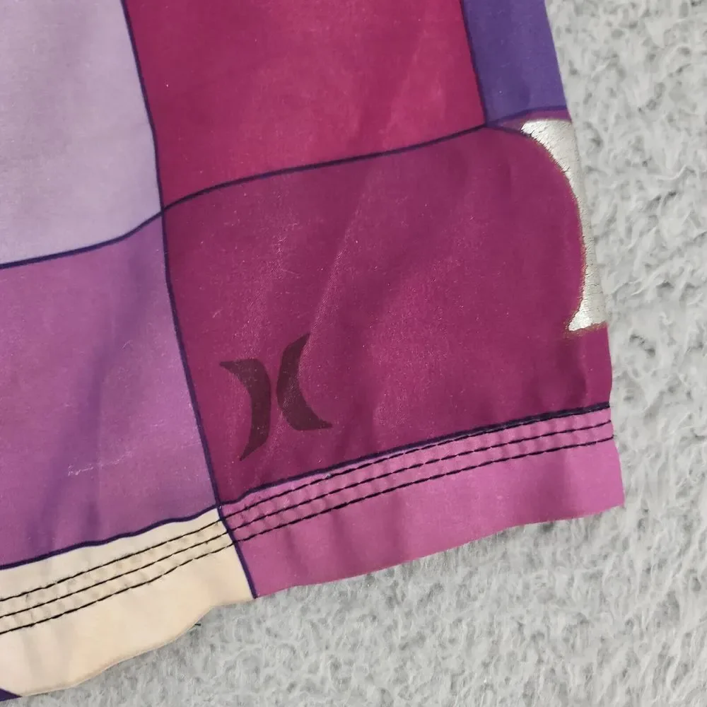 Hurley Shorts Mens 28 Colorful Colorblock Board Outdoors‎ Drawstring Casual Swim